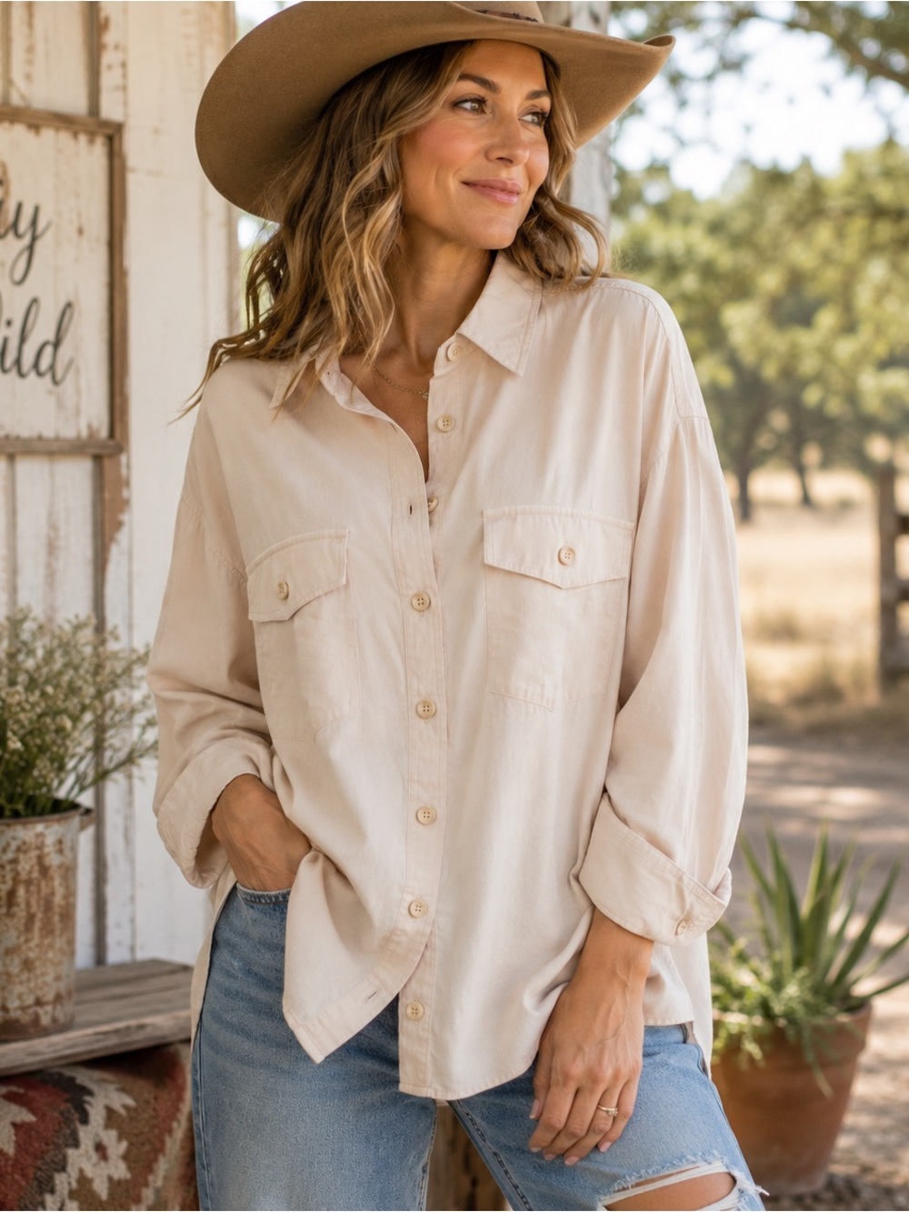 Future Collective Reese Blutstein Oversized Button Down Shirt NWT Large